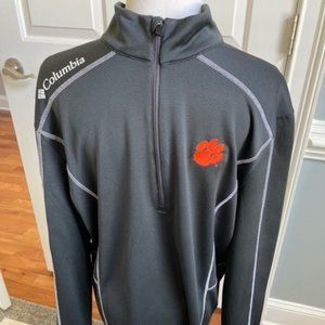 GRAY COLUMBIA 1/4 ZIP GOLF PULLOVER CLEMSON